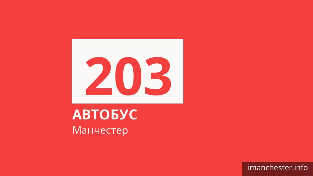 Автобус 203 у Манчестері