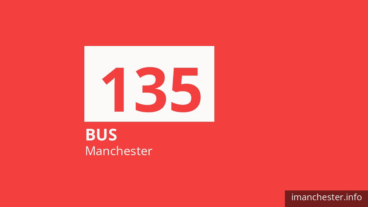 Bus route 135 in Manchester