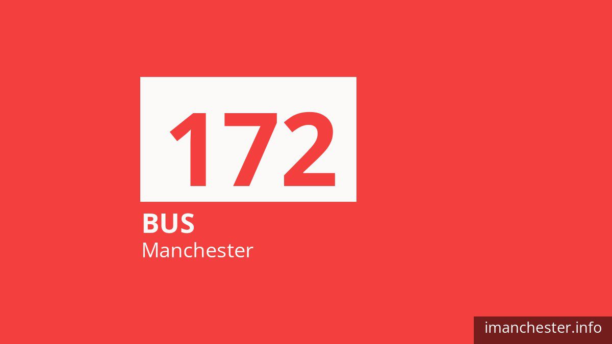 Bus route 172 in Manchester
