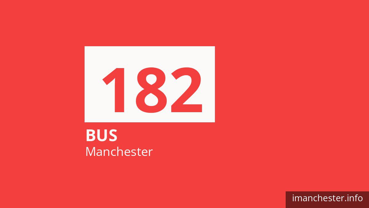 Bus route 182 in Manchester