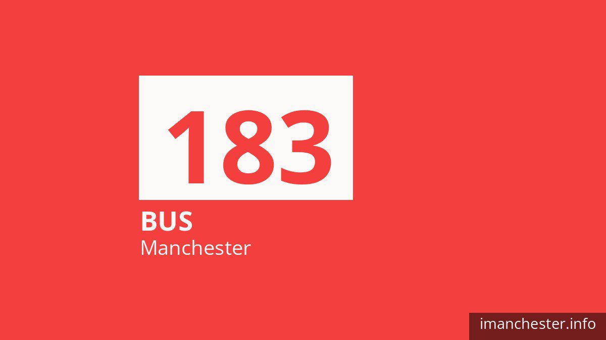 Bus route 183 in Manchester