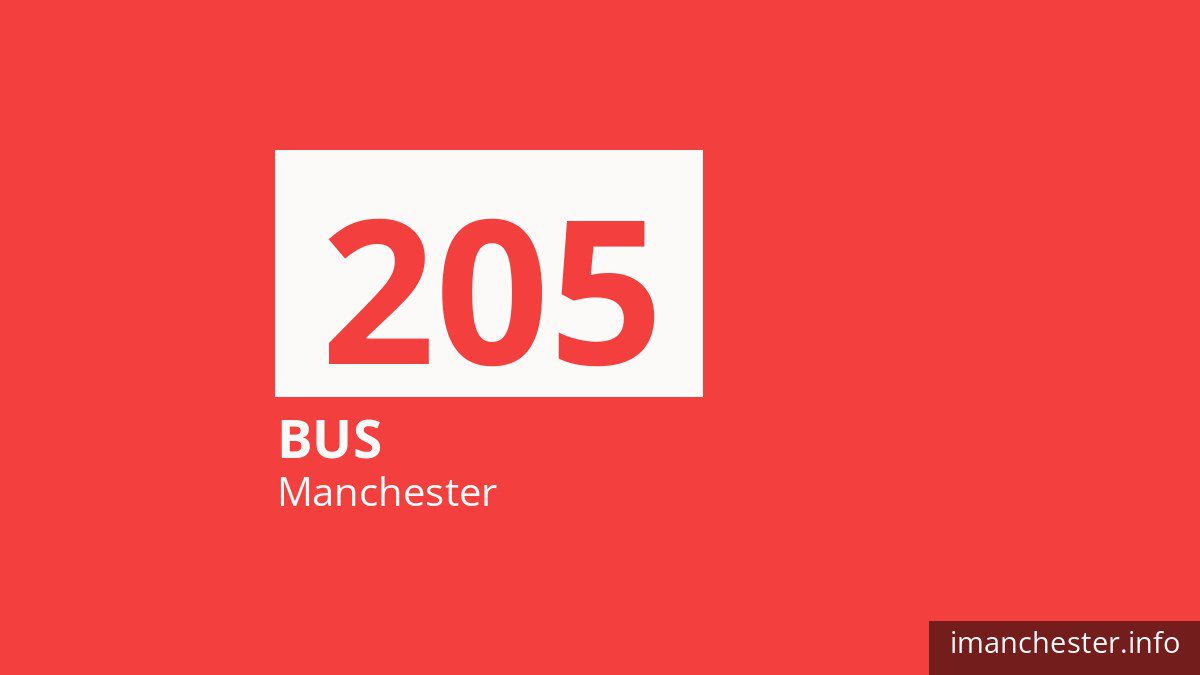 Bus route 205 in Manchester