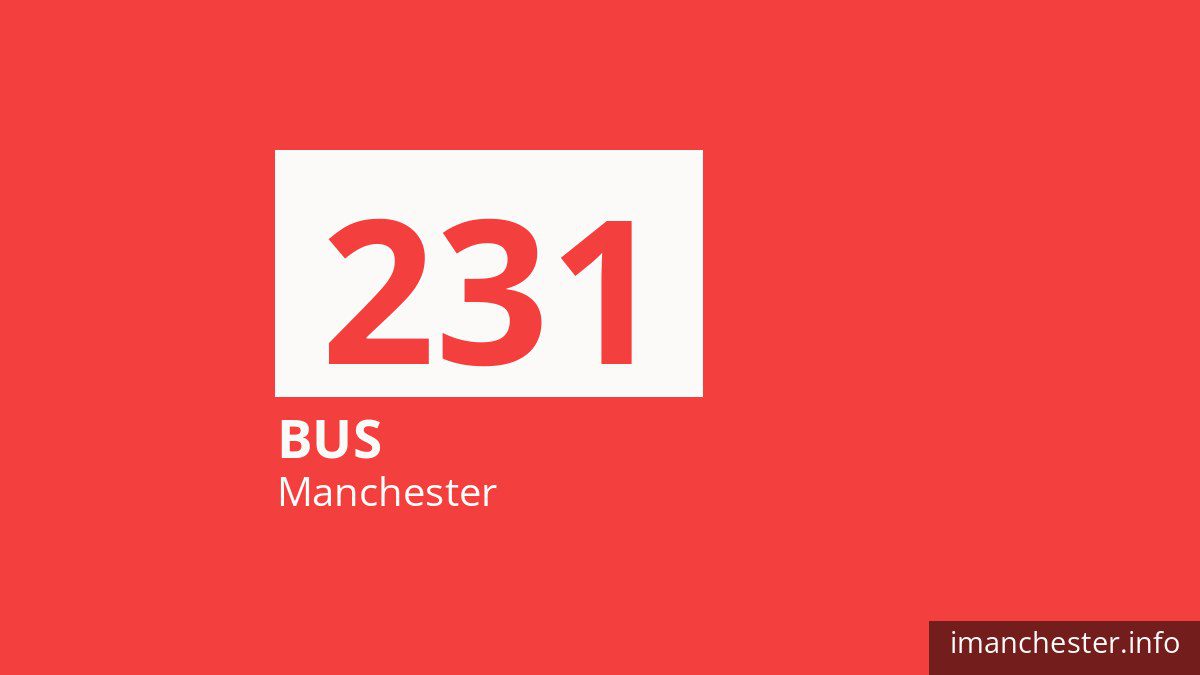 Bus route 231 in Manchester