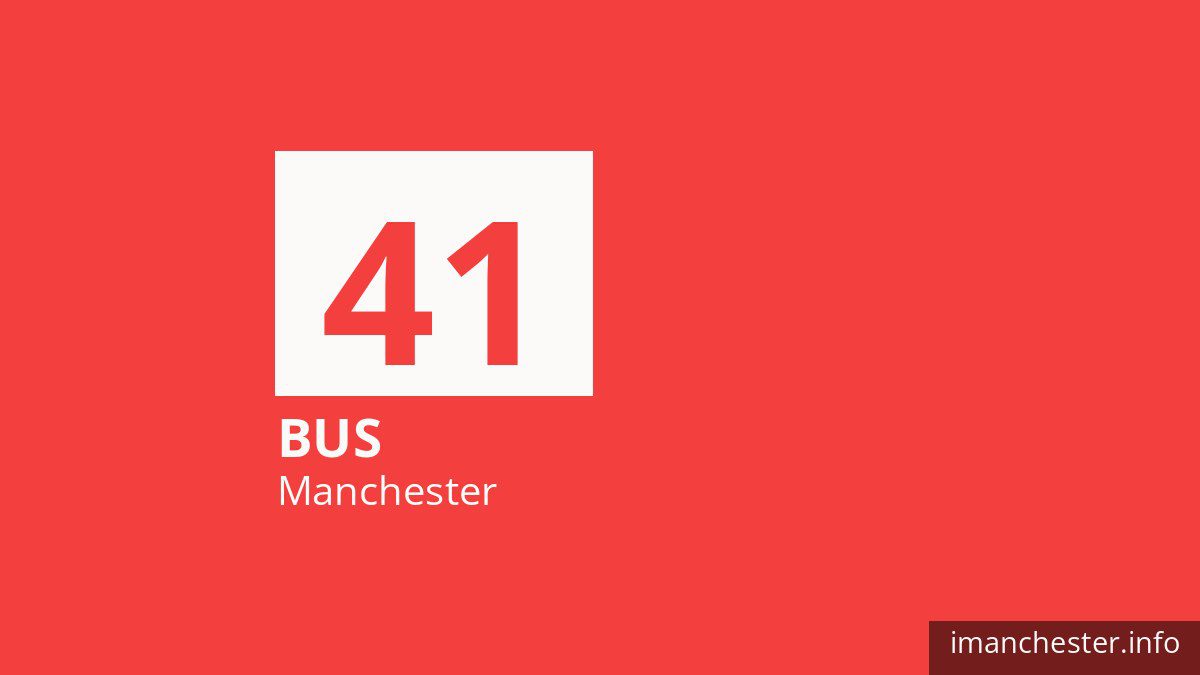 Bus route 41 in Manchester