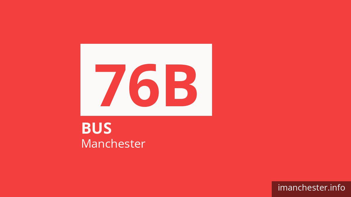 Bus route 76B in Manchester