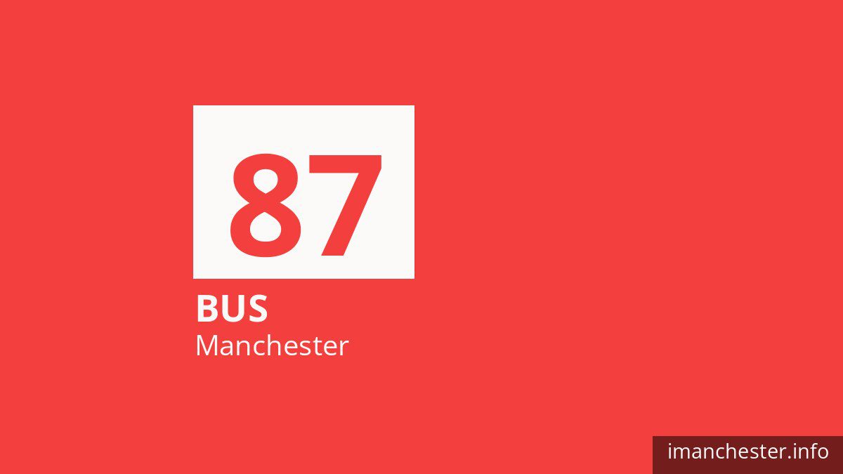 Bus route 87 in Manchester